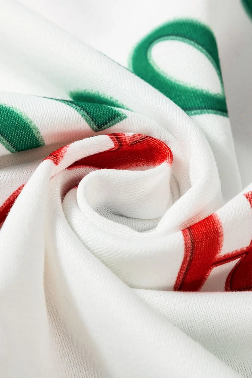 White Christmas HOHOHO Print Drop Shoulder Pullover and Casual Shorts Set - Love Salve